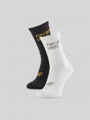 4F Skarpetki długie (2-pack) męskie - multikolor 43-46. Skarpety 4F, bez wzorów, z bawełny. Za 49.99 zł.