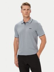 BOSS Polo Paul 50506193 Szary Regular Fit. Szare koszulki polo Boss, l, bez wzorów, z bawełny, bez kołnierzyka, bez ramiączek. Za 449.99 zł.