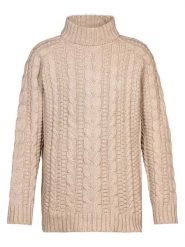 Herrlicher Sweter "Rogan" w kolorze beżowym rozmiar: XL. Brązowe swetry nierozpinane Herrlicher, xl, bez wzorów, ze splotem, bez kołnierzyka, bez ramiączek. Za 304.99 zł.