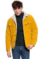 KURTKA ZIMOWA LEE SHERPA RIDER NUGGET GOLD L87ADC99 112122833. Żółte kurtki Lee, na zimę, l, bez wzorów, ze sztruksu, bez kaptura. Za 359.99 zł.