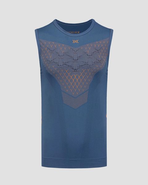 Top termoaktywny męski X-Bionic Twyce Run Singlet Blue. Niebieskie bielizna termoaktywna X BIONIC, na lato, l, bez wzorów, z materiału, bez ramiączek, do biegania. Za 255.00 zł.
