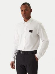 HUGO Koszula Emero 50555786 Biały Regular Fit. Białe koszule Hugo, l, bez wzorów, z bawełny, bez kołnierzyka, bez ramiączek. Za 499.99 zł.