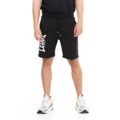 Bluza z bawełna z sznurek regulacyjny na co dzień. Czarne szorty LEONE 1947 APPAREL, bez wzorów, z bawełny, sportowe. Za 116.20 zł.