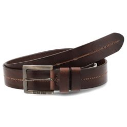 Brązowy Elegancki Pasek Męski Big Star. Brązowe paski BIG STAR, bez wzorów, z jeansu, biznesowe. Za 159.00 zł.