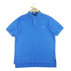 Second life - Koszulka polo z krótkim rękawem mężczyźni niebieska - Stan dobry. Niebieskie koszulki polo RALPH LAUREN, m, bez wzorów, bez kołnierzyka, bez ramiączek, na golfa. Za 84.56 zł.