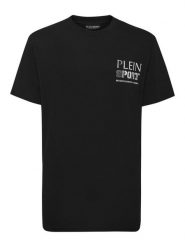 Plein Sport T-Shirt AADC MTK7913 STE003N Czarny Regular Fit. Czarne t-shirty sportowe Plein Sport, bez wzorów, z bawełny, bez ramiączek. Za 379.99 zł.
