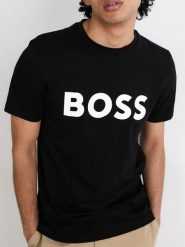 Hugo Boss Koszulka w kolorze czarnym rozmiar: XL. Czarne bezrękawniki HUGO BOSS, xl, bez wzorów, z bawełny, bez kołnierzyka, bez ramiączek. Za 165.99 zł.