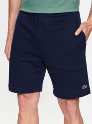 Lacoste Szorty sportowe GH9627 Granatowy Regular Fit. Niebieskie krótkie spodenki sportowe LACOSTE, m, bez wzorów, z bawełny. Za 219.99 zł.