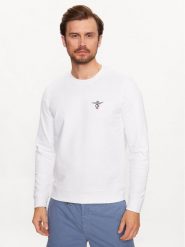 Aeronautica Militare Bluza 231FE1769F459 Biały Regular Fit. Białe bluzy Aeronautica Militare, m, bez wzorów, z bawełny, bez kaptura. Za 569.99 zł.
