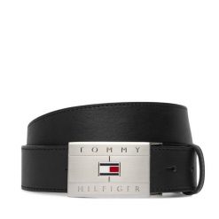 Pasek Tommy Hilfiger. Czarne paski Tommy Hilfiger, bez wzorów. Za 249.99 zł.