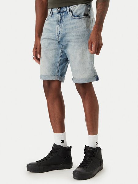 G-Star Raw Szorty jeansowe Mosa D24430-E205 Niebieski Straight Fit. Niebieskie szorty G-Star Raw, m, bez wzorów, z bawełny, retro. Za 311.99 zł.