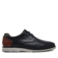 Półbuty Josef Seibel. Niebieskie eleganckie półbuty Josef Seibel, bez wzorów, bez obcasa, bez zapięcia. Za 309.99 zł.