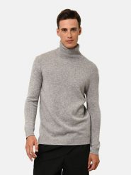 Just Cashmere Kaszmirowy golf "Sacha" w kolorze szarym rozmiar: XXL. Szare golfy Just Cashmere, xxl, bez wzorów, z kaszmiru, bez ramiączek. Za 565.65 zł.