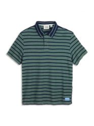 Scotch & Soda Koszulka polo w kolorze zielono-granatowym rozmiar: L. Niebieskie koszulki polo Scotch & Soda, l, bez wzorów, bez kołnierzyka, bez ramiączek. Za 132.67 zł.