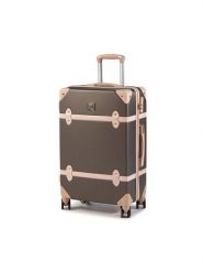Semi Line Walizka średnia T5508-3 Brązowy. Brązowe walizki Semi-line, bez wzorów, z tworzywa sztucznego, średnie. Za 359.99 zł.