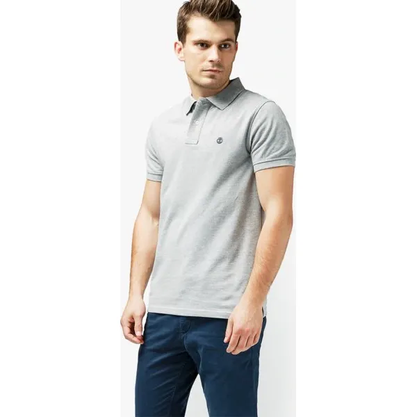Timberland Polo Millers River Pique Slim Polo , szary, rozmiar XXL. Szare koszulki polo sportowe Timberland, m, bez wzorów, z bawełny, bez kołnierzyka, bez ramiączek. W wyprzedaży za 169.99 zł.