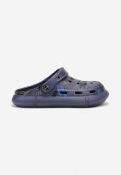 Granatowe Klapki Basenowe z Paskiem Akita. Niebieskie klapki Born2be. W wyprzedaży za 33.99 zł.