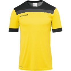 Polo Uhlsport Offense 23. Czarne koszulki polo sportowe Uhlsport, xl, bez wzorów, z materiału, bez kołnierzyka, bez ramiączek, do piłki nożnej. Za 129.00 zł.