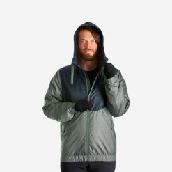 Kurtka turystyczna męska zimowa Quechua NH100 -5°C wodoodporna. Kurtki QUECHUA, na zimę, m, bez wzorów, z polaru, bez kaptura. Za 149.99 zł.