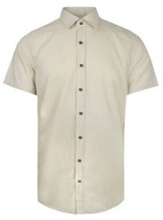 Letnia, Weekendowa Koszula Bawełniana - Pako Jeans - Beżowa. Brązowe koszule Pako Jeans, na lato, l, bez wzorów, z bawełny, bez kołnierzyka, bez ramiączek. Za 169.00 zł.