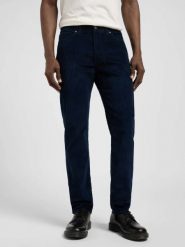 MESKIE SPODNIE LEE SLIM FIT MVP RIVET NAVY 112370602. Niebieskie spodnie materiałowe Lee, l, bez wzorów, z materiału. Za 189.99 zł.