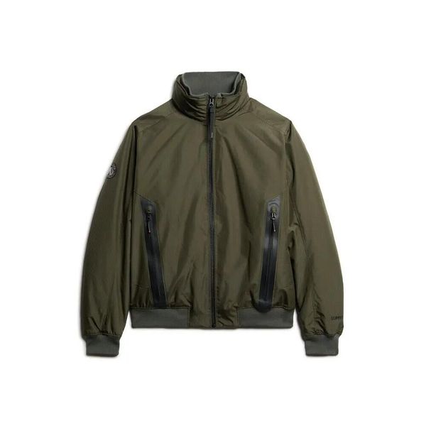 Kurtka Superdry Harrington City. Zielone kurtki Superdry, xl, z aplikacjami, prążkowane, bez kaptura. Za 619.20 zł.
