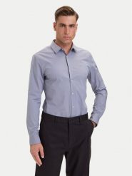 Calvin Klein Koszula LV04LB145G Fioletowy jasny Slim Fit. Fioletowe koszule CALVIN KLEIN, m, bez wzorów, z bawełny, bez kołnierzyka, bez ramiączek. Za 329.99 zł.