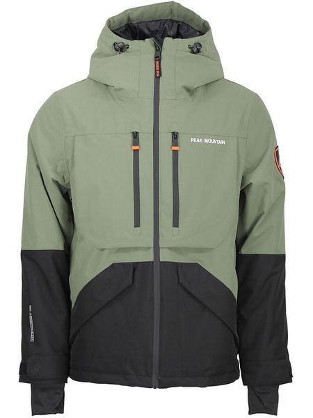 Peak Mountain Kurtka narciarska "Cesna" w kolorze oliwkowo-czarnym rozmiar: XXL. Brązowe kurtki narciarskie i snowboardowe Peak Mountain, m, bez wzorów, bez kaptura. Za 590.20 zł.