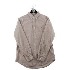 Second life - Koszule klasyczne męskie w kratę - Jak nowy. Białe sztyblety RALPH LAUREN, bez wzorów, z jeansu, bez obcasa, bez zapięcia. Za 212.96 zł.
