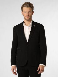 Finshley & Harding London marynarka od garnituru modułowego Mężczyźni Slim Fit czarny, 46. Czarne garnitury Finshley & Harding London, m, bez wzorów, z satyny. Za 499.95 zł.