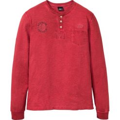 Shirt z długim rękawem bonprix czerwony. Bluzki z długim rękawem marki bonprix. Za 59.99 zł.