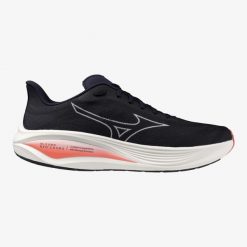 Buzty do biegania męskie Mizuno Neo Cosmo baritone blue/snow. Białe buty do biegania Mizuno, bez wzorów, bez zapięcia, do biegania. Za 399.99 zł.