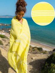 Hammam Chusta hammam w kolorze żółtym - 180 x 100 cm rozmiar: onesize. Żółte szaliki Hammam, bez wzorów, z bawełny. Za 52.99 zł.