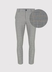 PAKO LORENTE – Szare męskie spodnie w kratkę P23SF-WX-010-S-S - Pako Lorente. Szare spodnie materiałowe Pako Lorente, na co dzień, l, bez wzorów, z elastanu, casualowe. Za 99.99 zł.