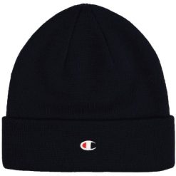Czapka Champion Beanie Cap. Niebieskie czapki z daszkiem Champion, na zimę, bez wzorów, z materiału. Za 67.99 zł.