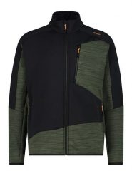 CMP Kurtka polarowa w kolorze czarno-oliwkowym rozmiar: 56. Brązowe kurtki CMP, bez wzorów, z materiału, bez kaptura. Za 187.96 zł.