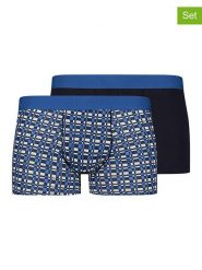 Skiny Bokserki (2 pary) w kolorze czarnym i niebieskim rozmiar: S. Czarne bokserki Skiny, s, bez wzorów. Za 61.60 zł.