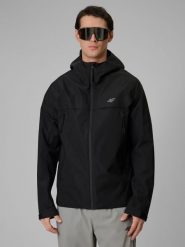 4F Kurtka przejściowa membrana 5000 męska - czarna XL. Czarne kurtki 4F, l, bez wzorów, z materiału, bez kaptura. Za 399.99 zł.