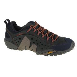 Buty trekkingowe męskie Merrell Intercept. Szare trekkingi Merrell, bez wzorów, z materiału, bez zapięcia. Za 649.99 zł.