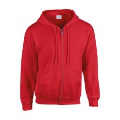 Sweatshirt zapinany na zamek błyskawiczny Gildan Heavy Blend ®. Czerwone bluzy GILDAN, m, bez wzorów, z kapturem. Za 190.50 zł.