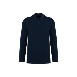 Koszulka polo z długim rękawem suprima Kariban Premium. Niebieskie koszulki polo KARIBAN, m, bez wzorów, z bawełny, bez kołnierzyka, bez ramiączek. Za 197.50 zł.
