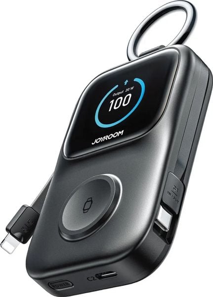 Joyroom JR-W19 5000 mAh z ładowaniem bezprzewodowym zegarka 5 W czarny. Czarne powerbanki . Za 119.90 zł.