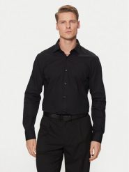 HUGO Koszula Koey 50534124 Czarny Slim Fit. Czarne koszule Hugo, m, bez wzorów, z bawełny, bez kołnierzyka, bez ramiączek. Za 199.99 zł.