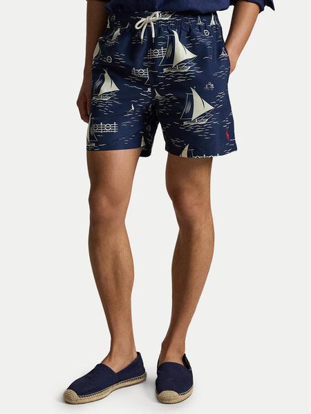 Polo Ralph Lauren Szorty kąpielowe 710B18029001 Granatowy Regular Fit. Niebieskie kąpielówki Polo Ralph Lauren, m, bez wzorów, z syntetyku. Za 519.99 zł.