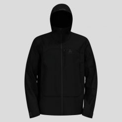 Kurtka techniczna męska ODLO X-Alp 3l Jacket hardshell. Czarne kurtki ODLO, l, bez wzorów, z elastanu, z kapturem. Za 2,199.99 zł.