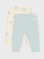 Bawełniane legginsy 2 pack - kremowy. Białe legginsy długie sportowe Sinsay, l, bez wzorów, z bawełny. Za 19.99 zł.
