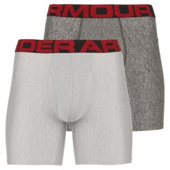 Męskie Bokserki Techniczne (zestaw 2 Sztuk). Czerwone bokserki Under Armour, m, bez wzorów, z elastanu. Za 99.99 zł.