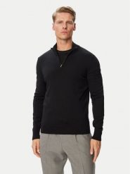BOSS Sweter H-Ebenji 50565499 Czarny Regular Fit. Czarne swetry rozpinane Boss, m, bez wzorów, z wełny, bez kołnierzyka, bez ramiączek. Za 749.99 zł.