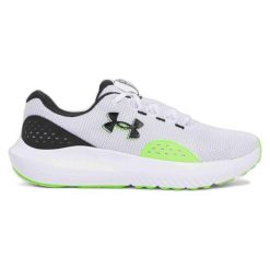 Buty do biegania męskie Under Armour Charged Surge 4hyper. Białe buty do biegania Under Armour, bez wzorów, bez zapięcia, do biegania. Za 199.99 zł.
