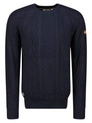 Geographical Norway Sweter "Fresh" w kolorze granatowym rozmiar: S. Niebieskie swetry nierozpinane Geographical Norway, s, bez wzorów, z bawełny, bez kołnierzyka, bez ramiączek. Za 104.14 zł.